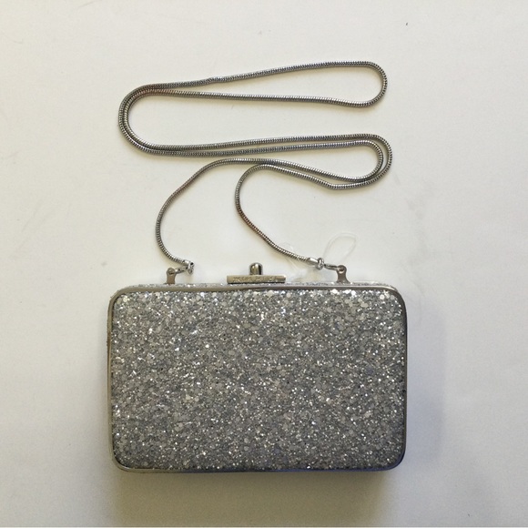 Henri Bendel Glitter Croc Embossed Clutch - Picture 1 of 11
